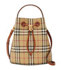 Brown Small Check Monogram Bucket Bag