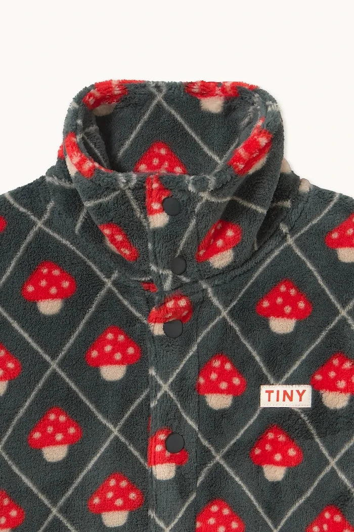 Çocuklar için fermuarlı polar sweatshirt MUSHROOMS POLAR JACKET