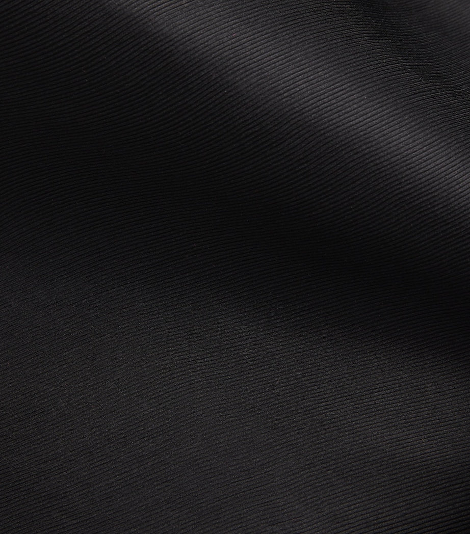 Eskandar Black Silk Plissé Scoop-Neck Top