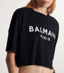 Black Cropped Logo T-Shirt