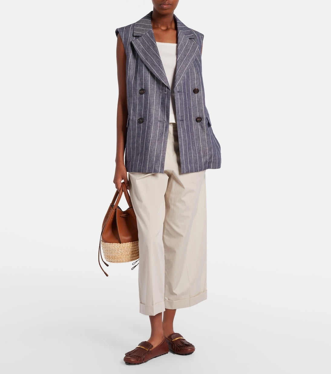 'S Max Mara - Danza cotton wide-leg pants