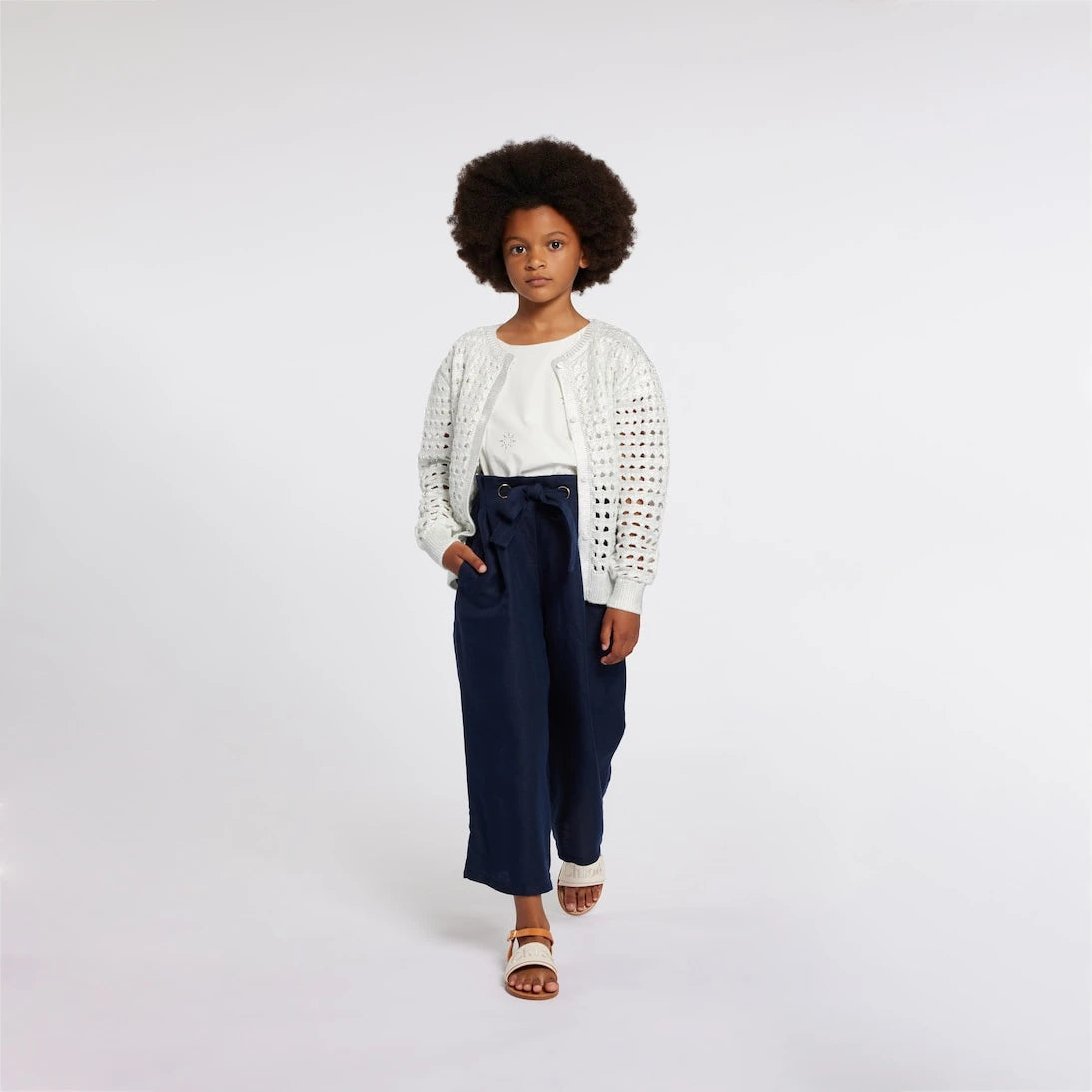 Chloé Kids - سترة قطنية ميتاليك