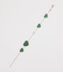 Rose Gold, Diamond and Malachite Happy Hearts Bracelet
