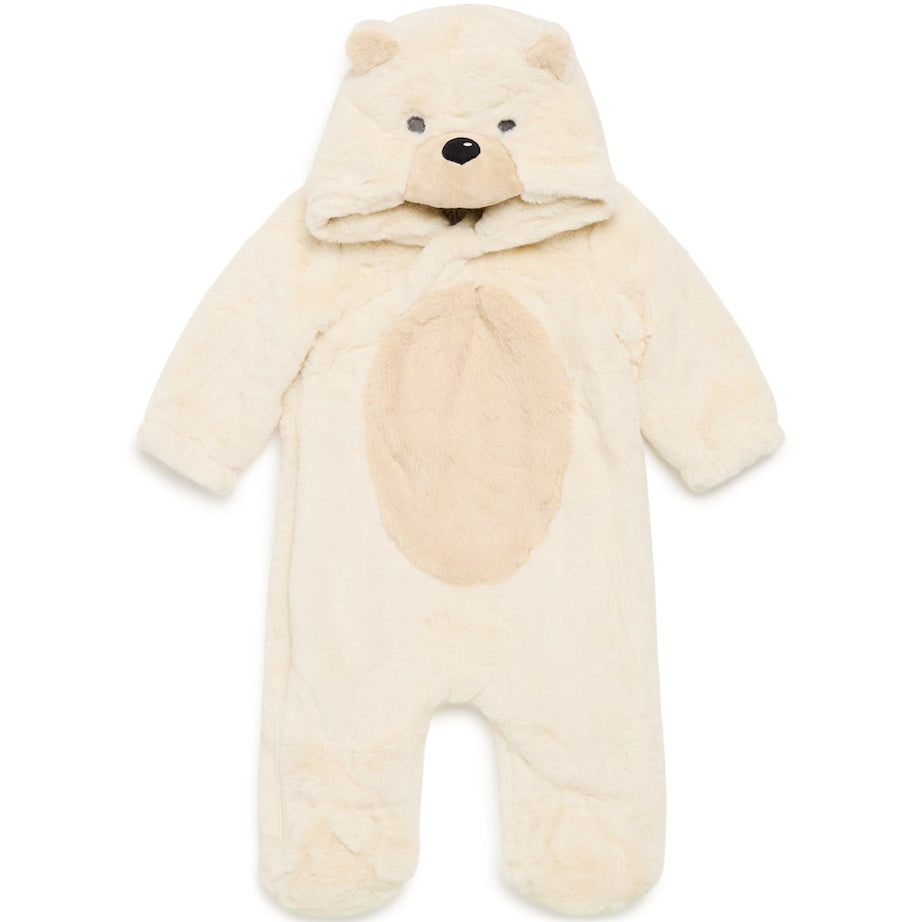 Faux Fur Polar Bear All-in-One (0-24 Months) ECRU