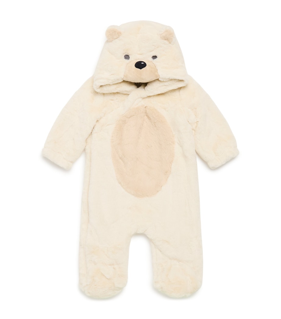 Faux Fur Polar Bear All-in-One (0-24 Months) ECRU