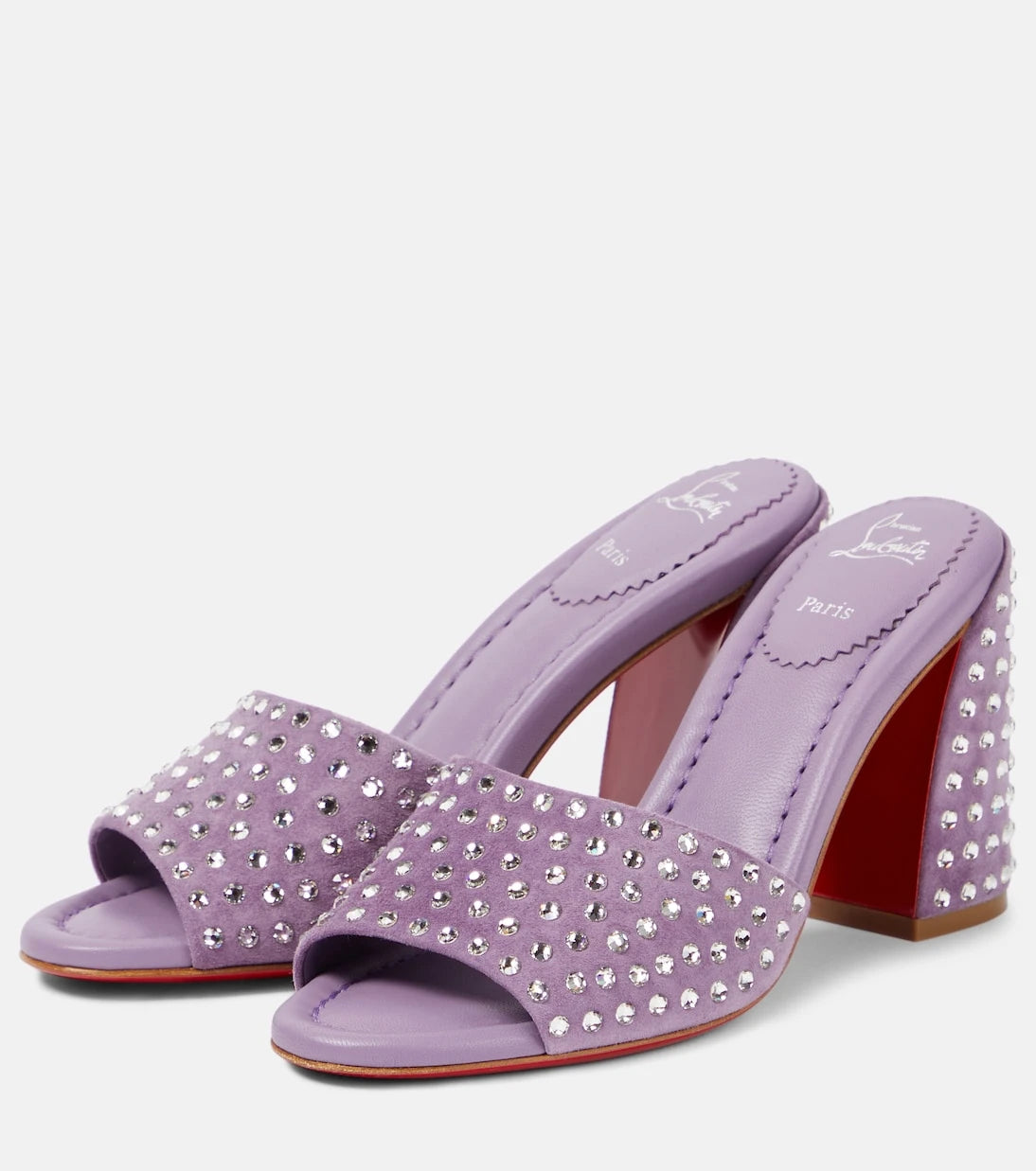 Christian Louboutin - Jane embellished suede mules