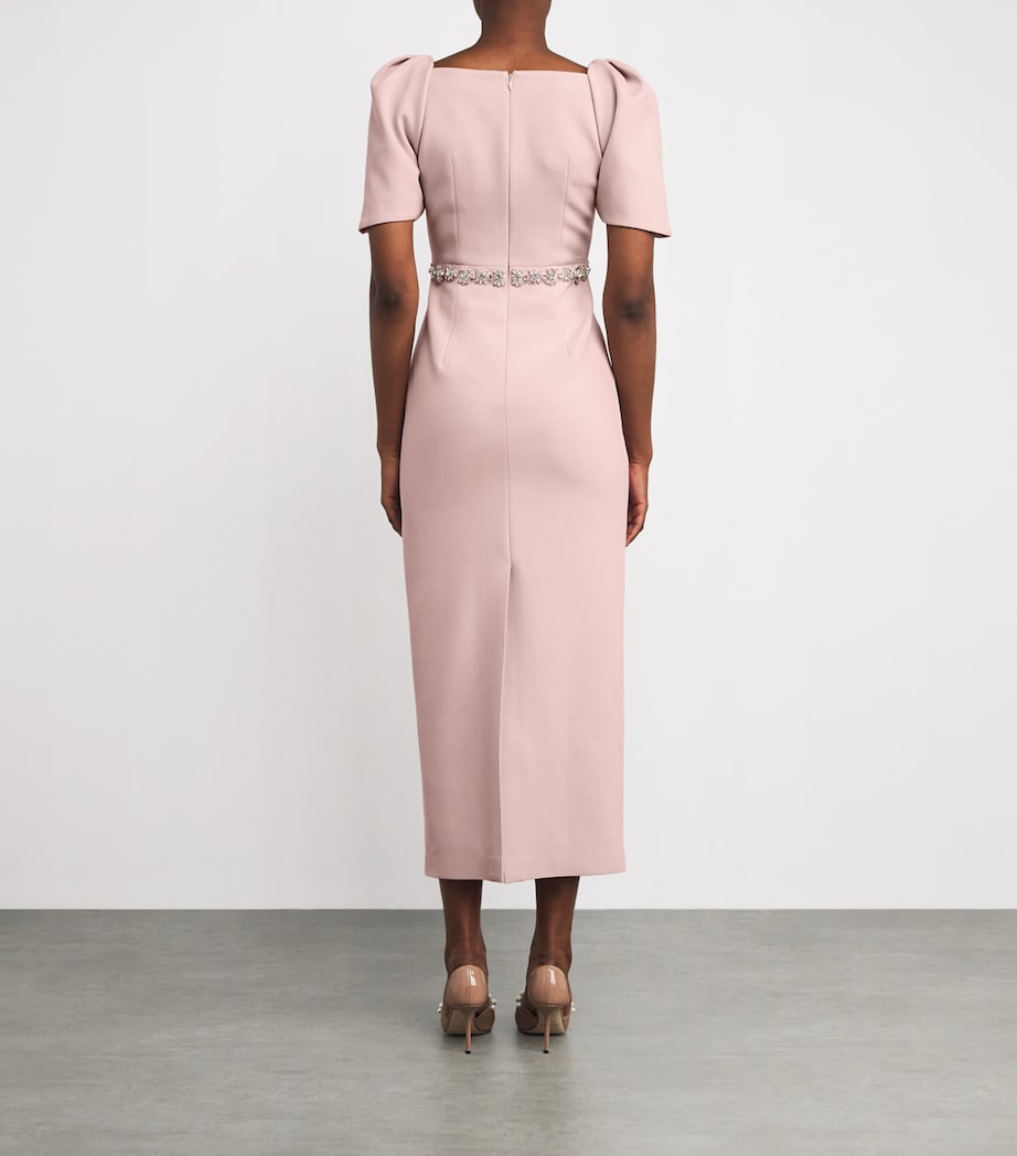 Huishan Zhang Pink Embellished Myrna Maxi Dress