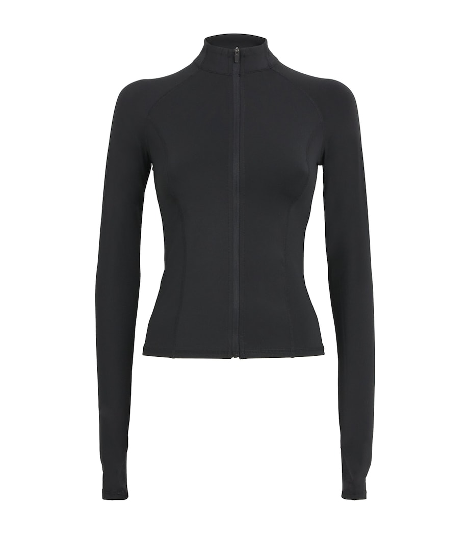 Adanola Black Long-Sleeve Zip-Up Ultimate Top