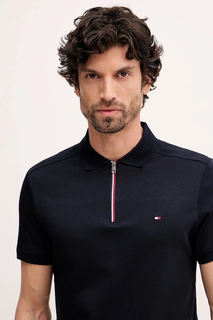 Tommy Hilfiger Yakalı Pamuklu Tişört
