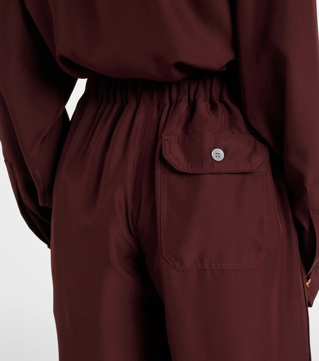 Loewe - Pleated silk straight pants