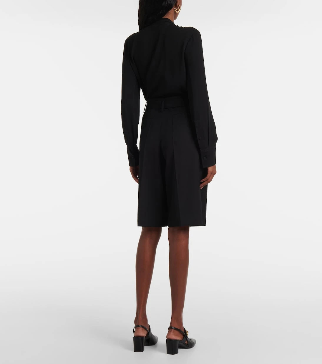 Valentino - Virgin wool sablé Bermuda pants