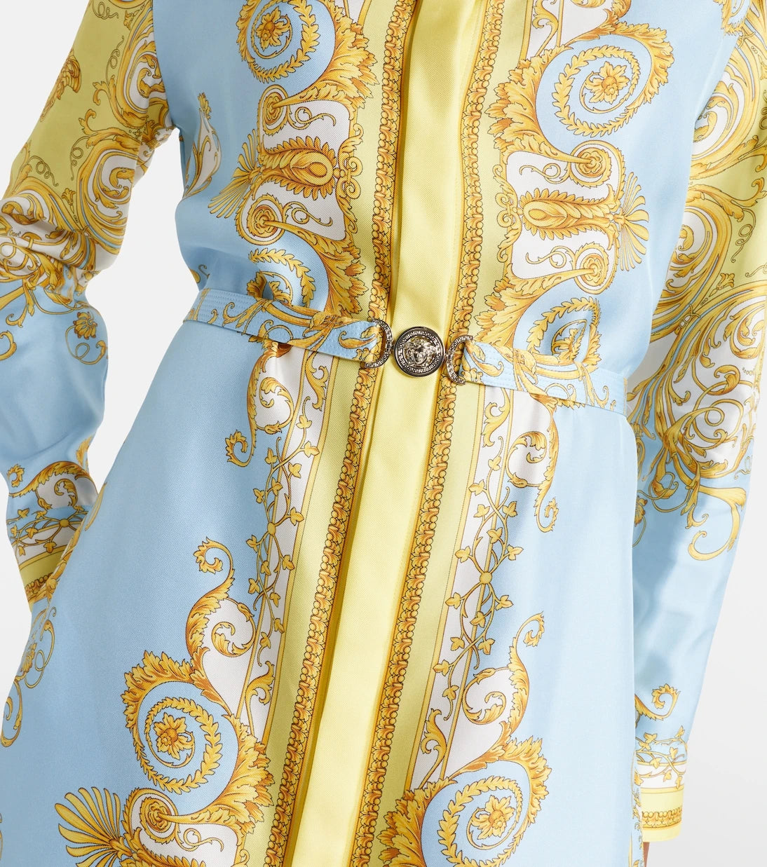 Versace - Barocco silk twill midi dress