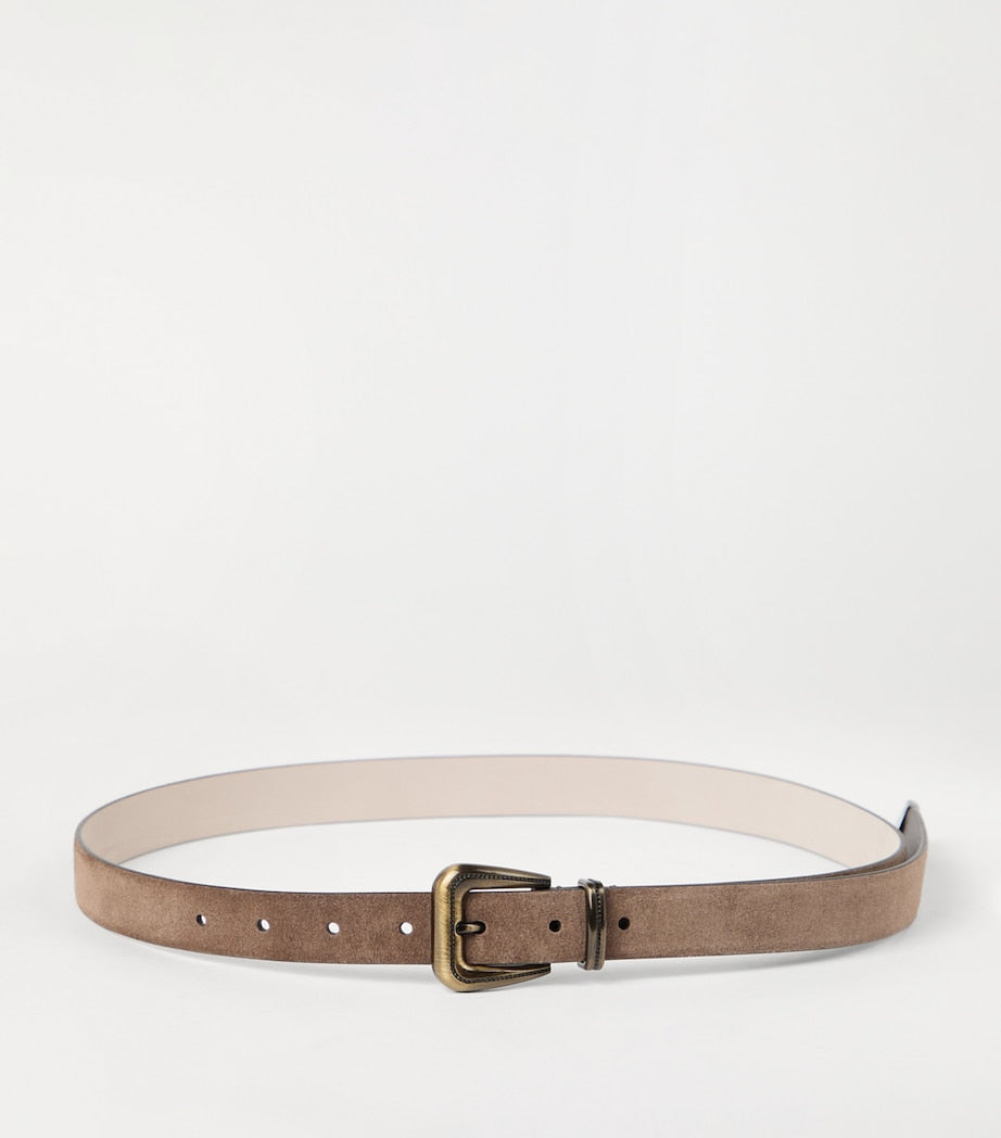 Brown Suede Belt