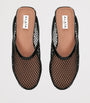 Black Fishnet Mules