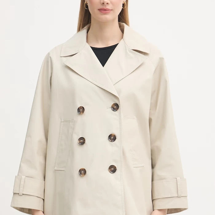 Barbour kısa kadın pamuklu trençkot Maisy