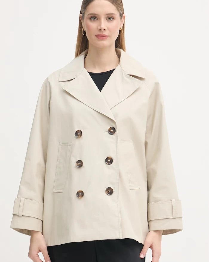Barbour kısa kadın pamuklu trençkot Maisy