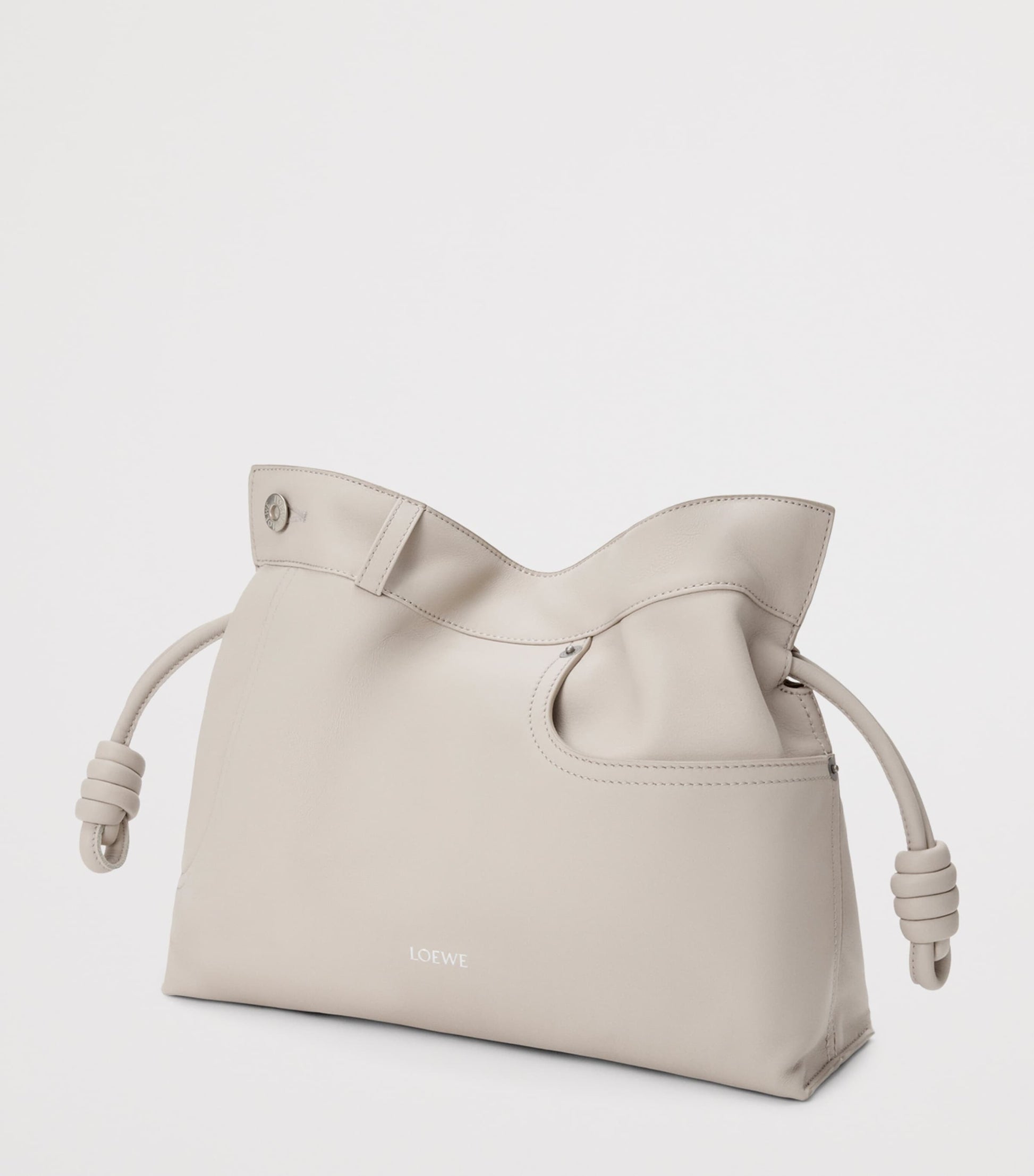 Leather Jean-Detail Flamenco Purse