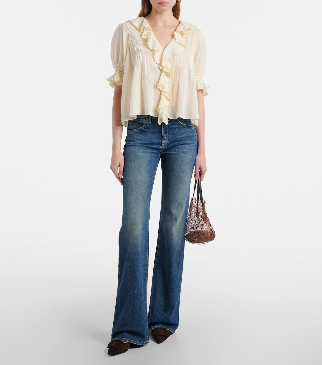 Dôen - Henri ruffled cotton blouse