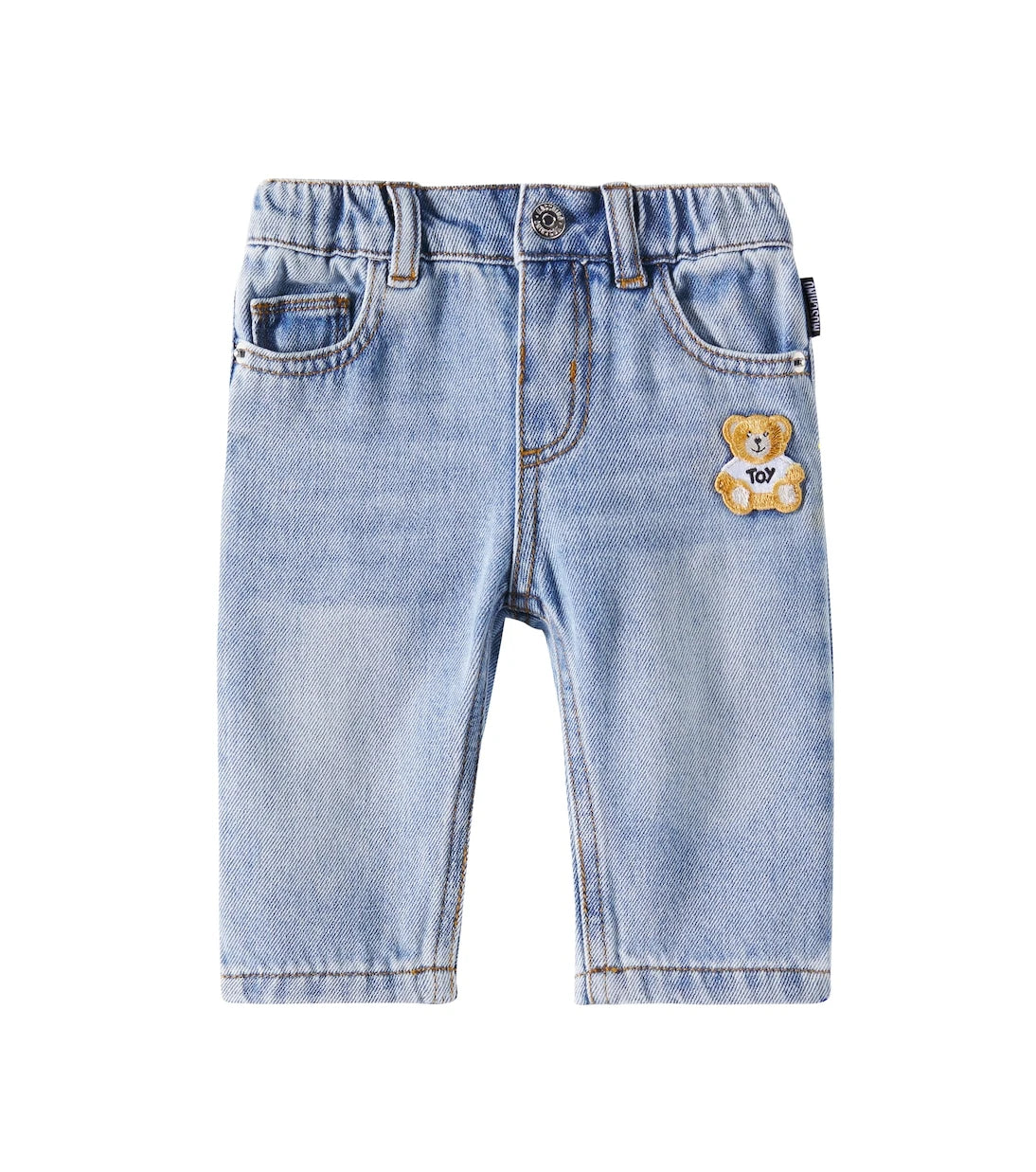 Moschino Kids - بنطلون جينز بيبي تيدي بير