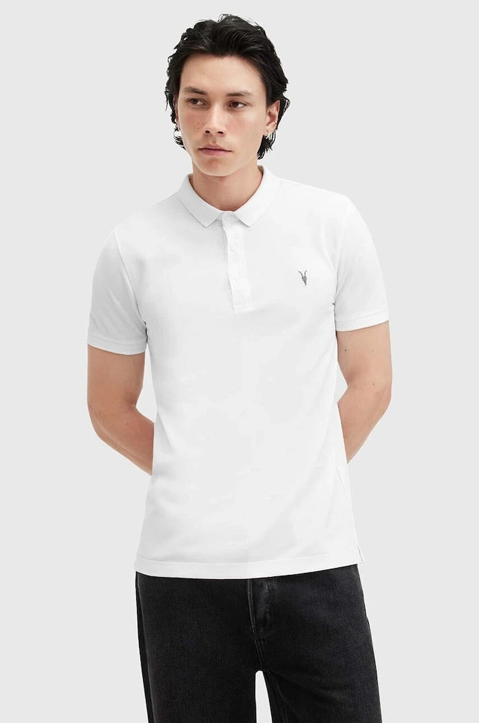 AllSaints тениска с яка мъжка памучна