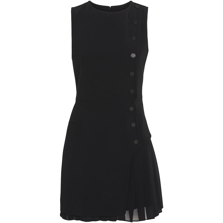 Claudie Pierlot Black Pleated Panel Mini Dress