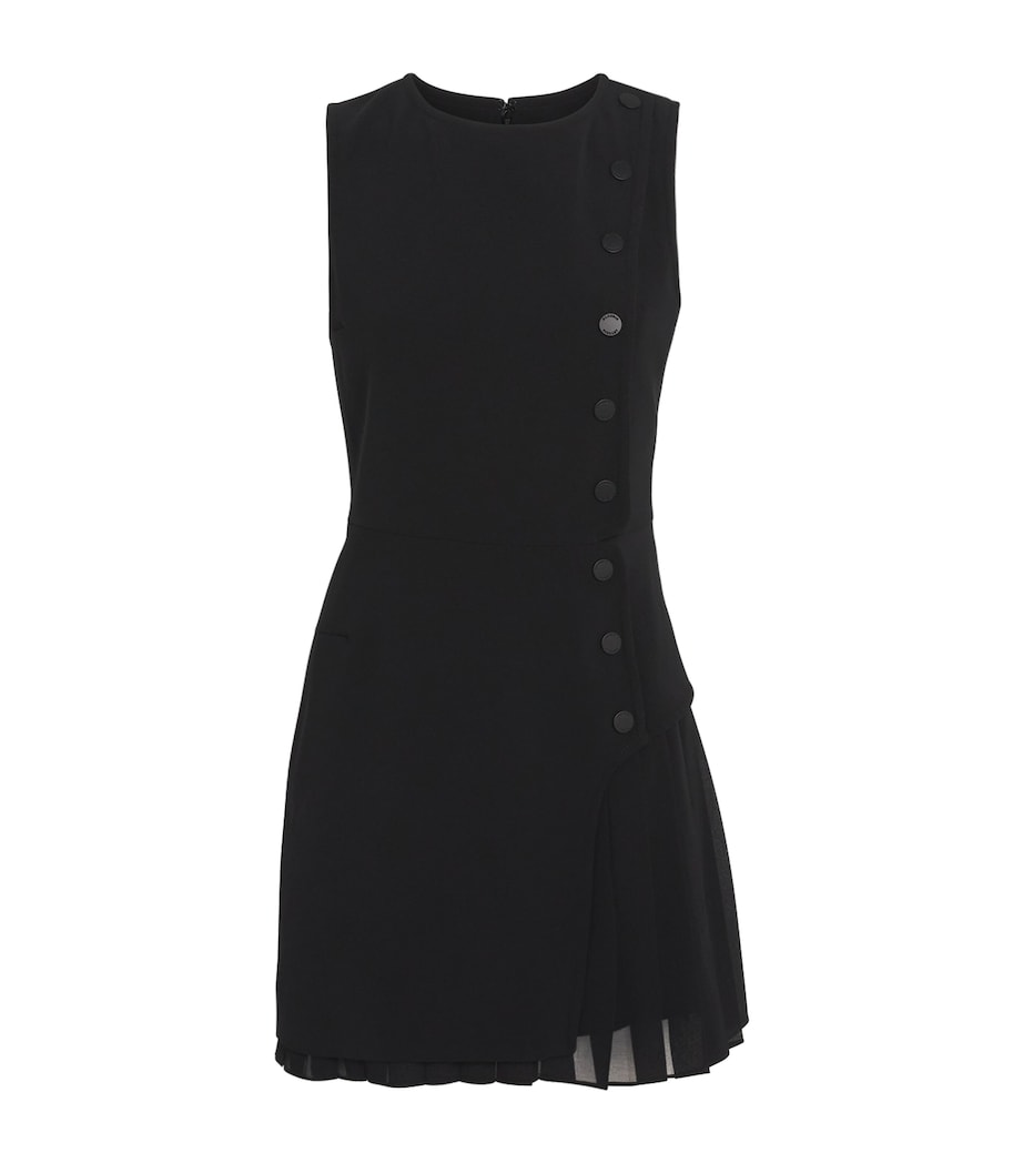 Claudie Pierlot Black Pleated Panel Mini Dress