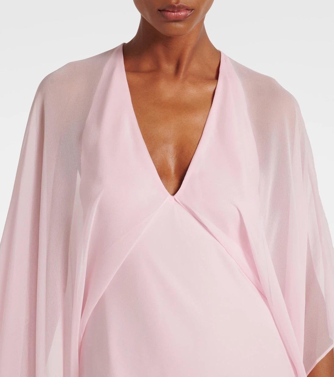 The Sei - Caped silk chiffon gown