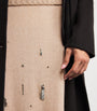 Fabiana Filippi Beige Wool-Silk-Cashmere Embellished Skirt