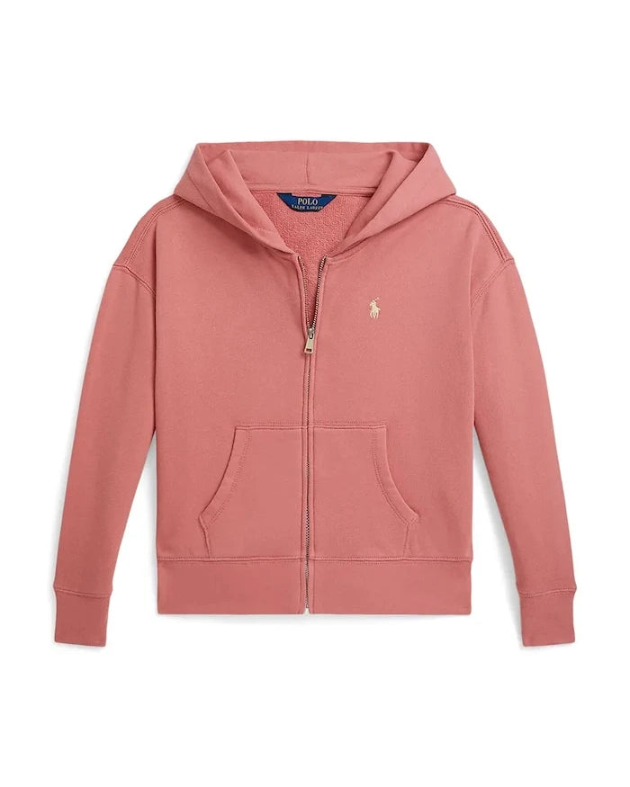 Polo Ralph Lauren çocuklar için pamuklu fermuarlı kapüşonlu sweatshirt
