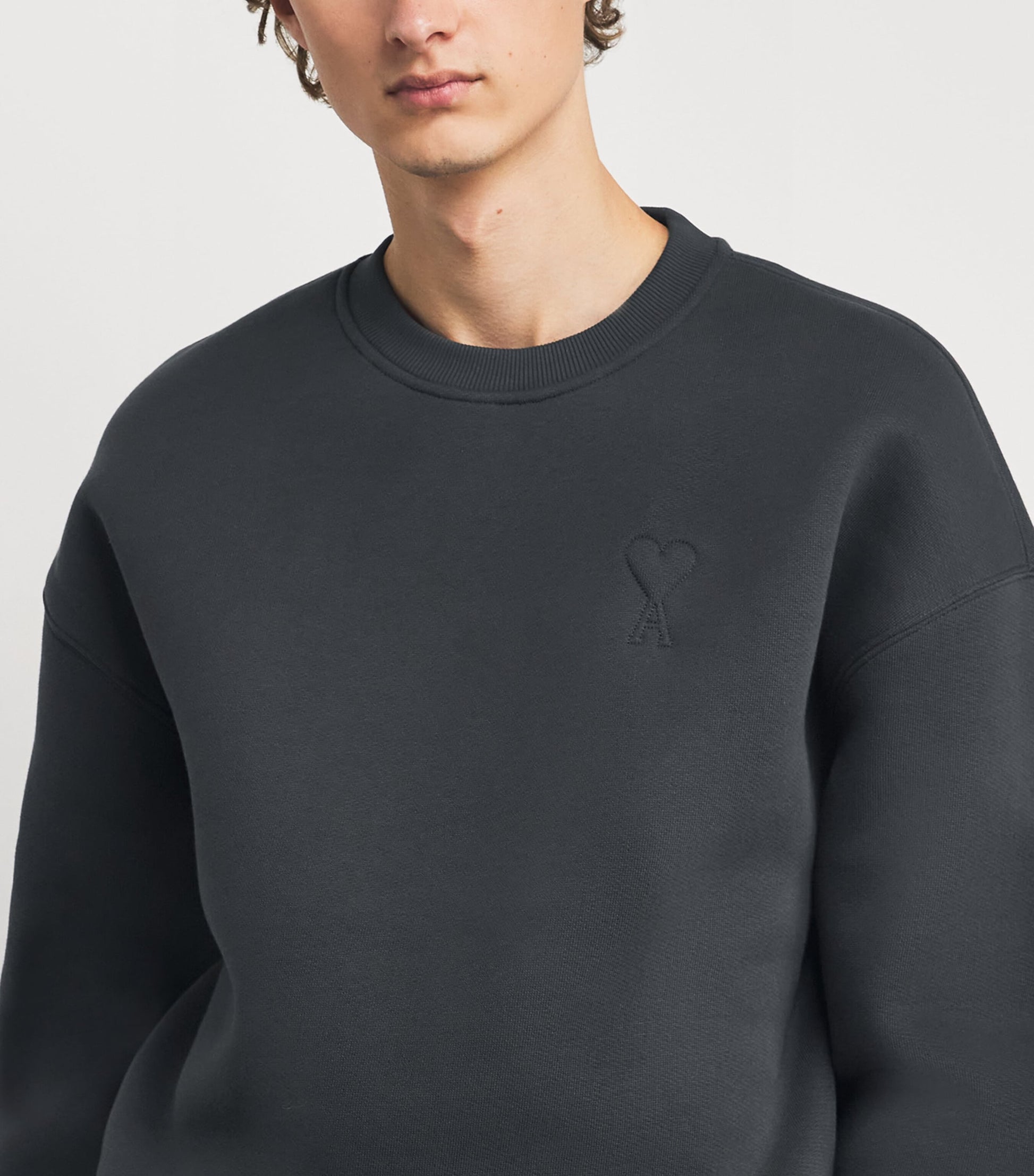 Black Cotton Ami de Coeur Sweatshirt