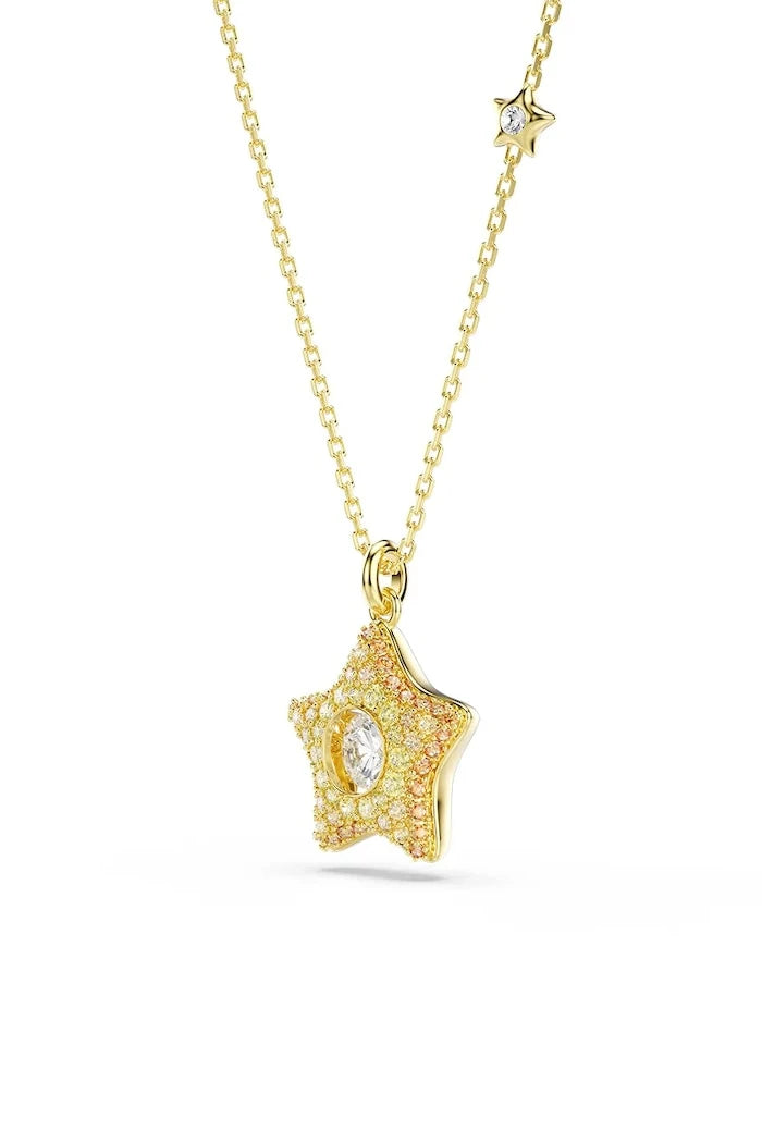 Swarovski kadın kolye uçlu altın kaplama model zirkonlu SUBLIMA