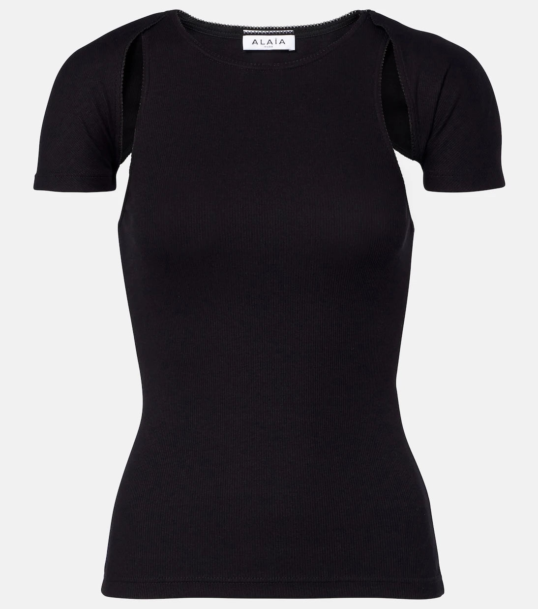 Alaïa - Layered ribbed-knit jersey top