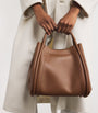 Max Mara Brown Small Leather Marine Top-Handle Bag