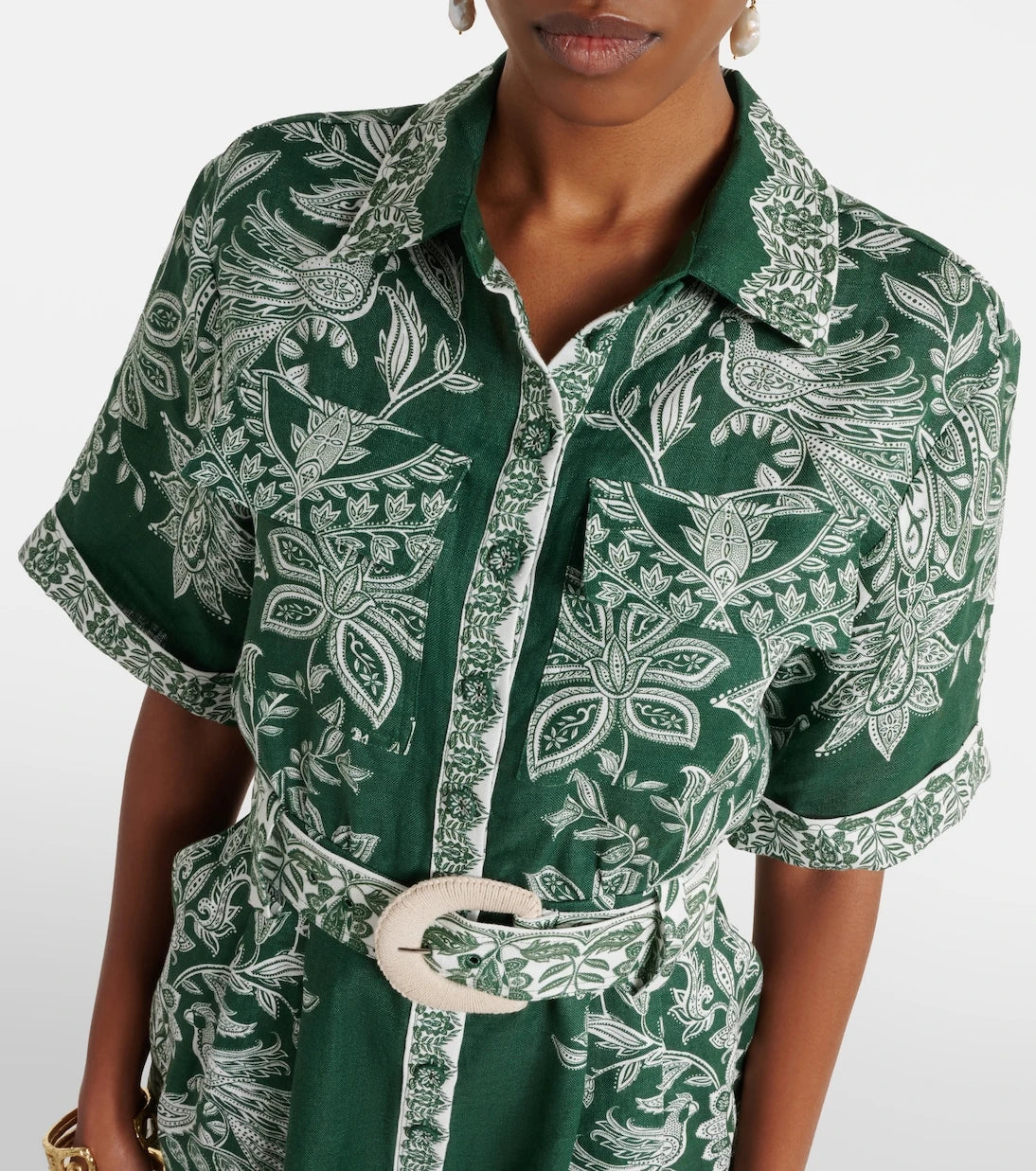 Farm Rio - Miranda printed linen romper