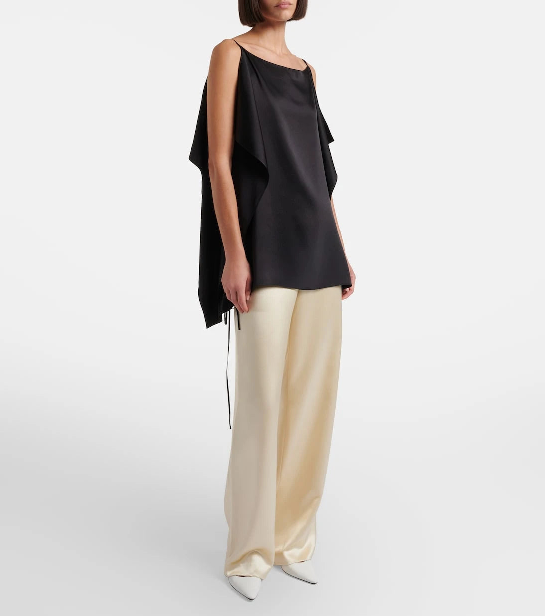 The Row - Silk satin straight pants