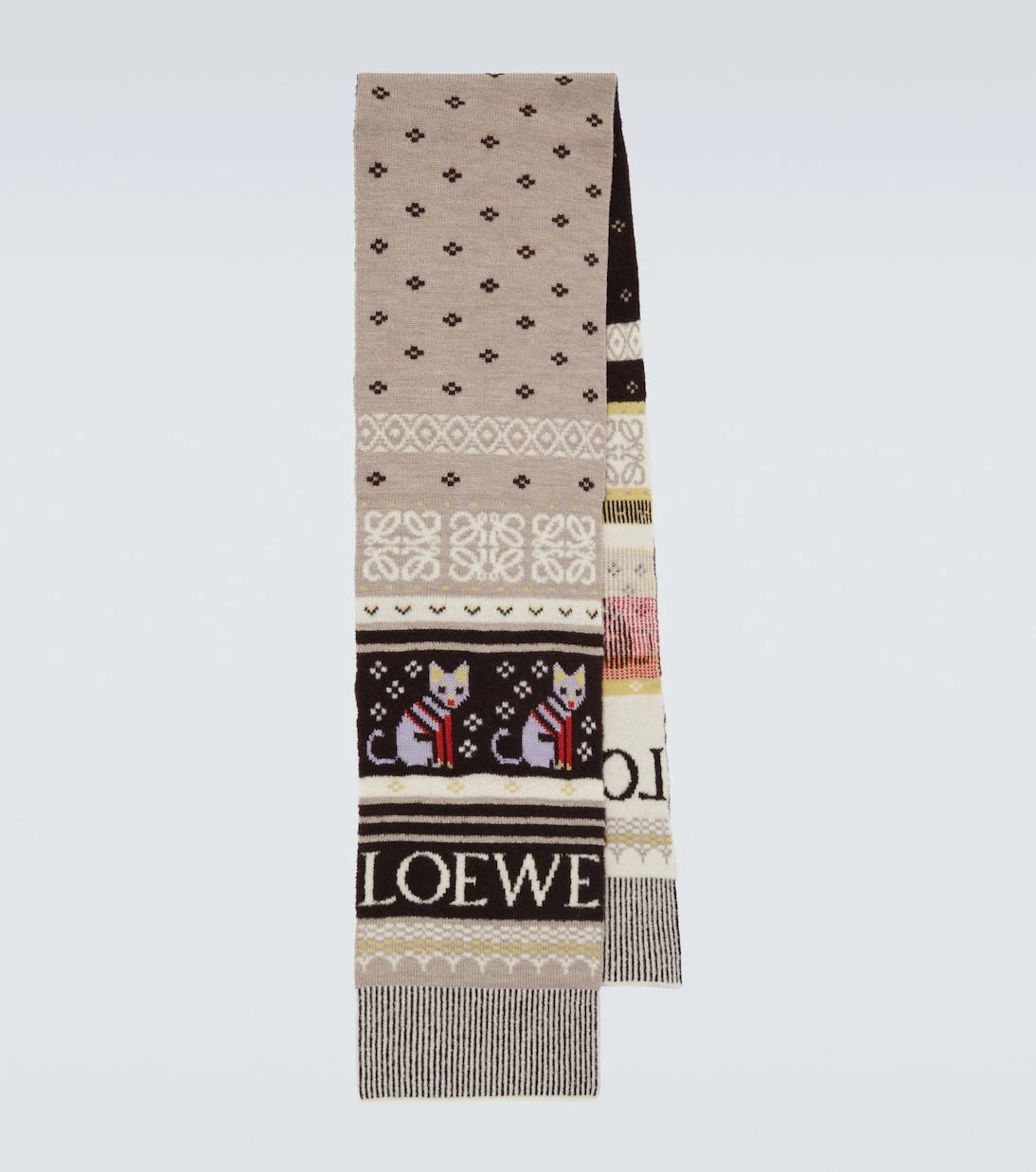 Loewe - x Louis Wain wool-blend jacquard scarf