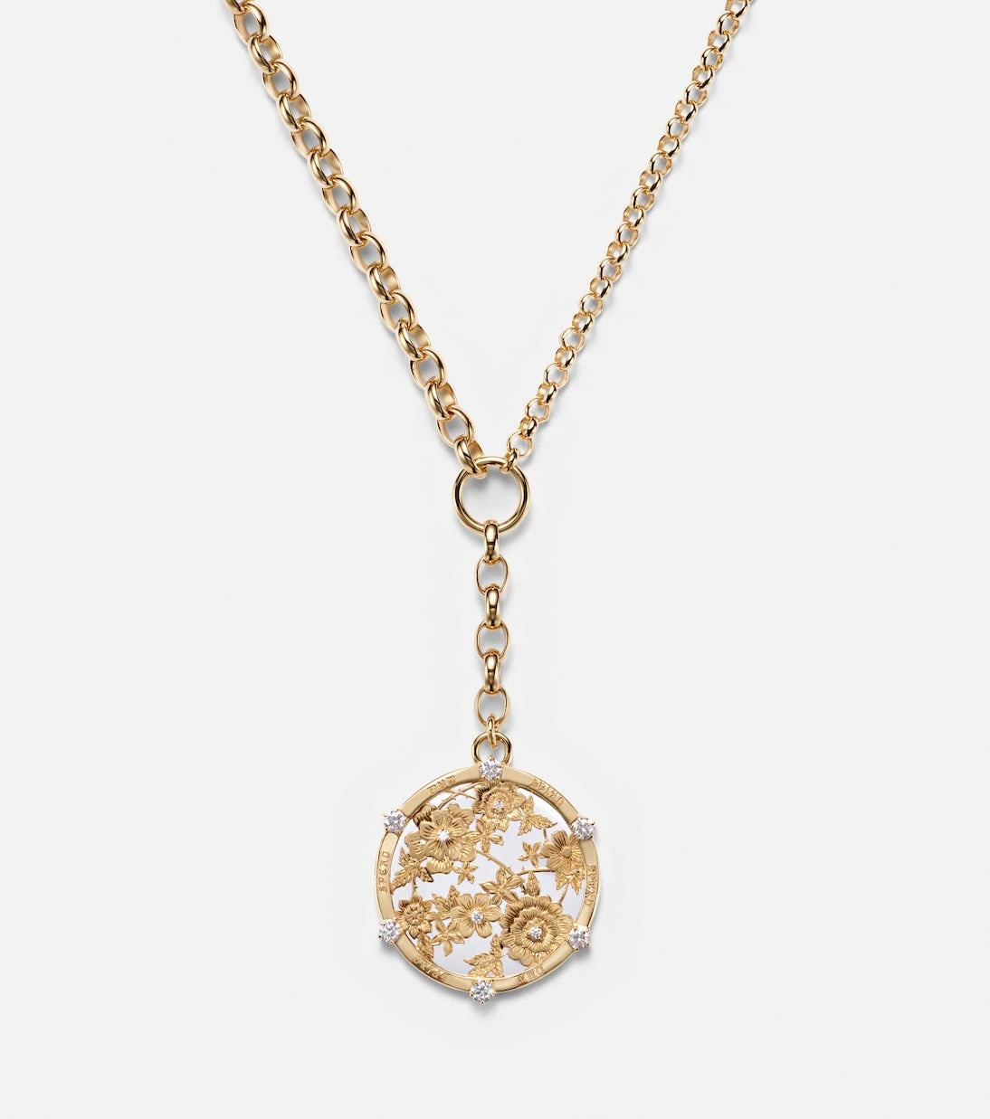 FoundRae - 18kt gold pendant necklace with diamonds