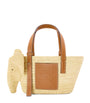 LOEWE Beige Small Woven Elephant Basket Tote Bag