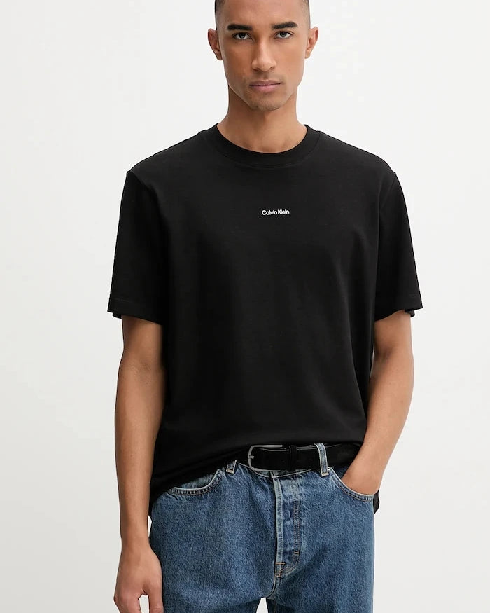 Calvin Klein pamuk ve elastanlı erkek tişörtü