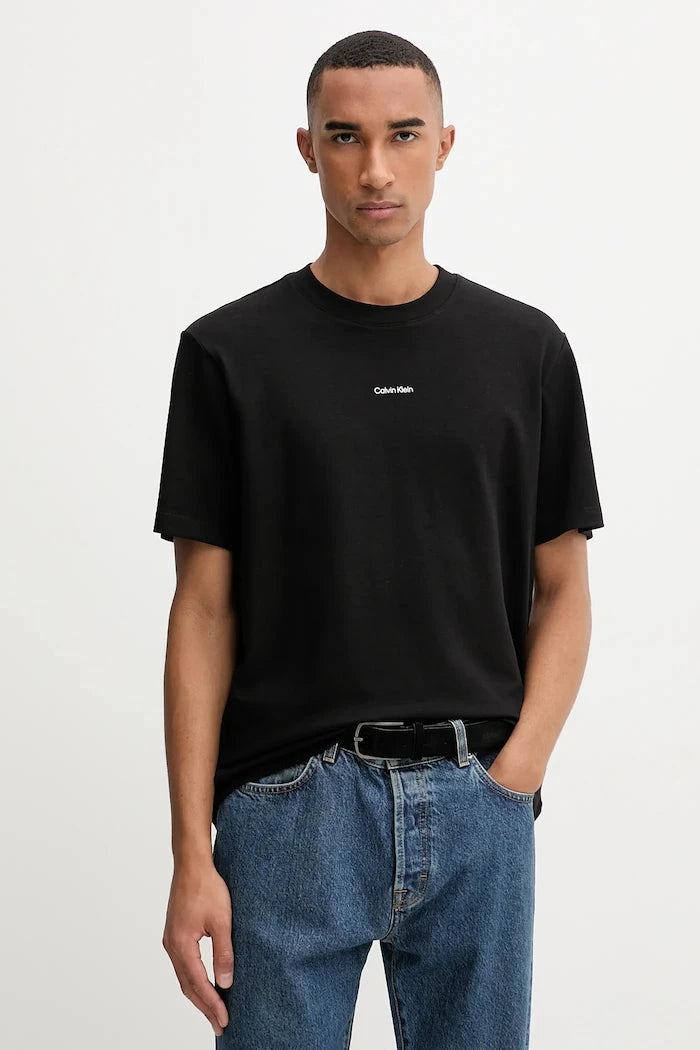 Calvin Klein pamuk ve elastanlı erkek tişörtü
