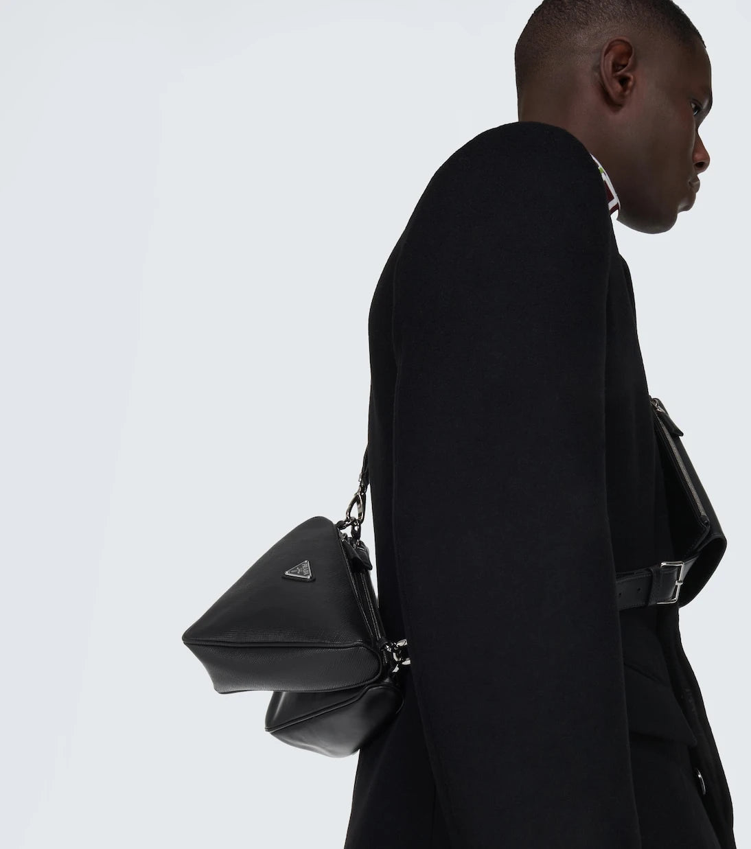 Prada - Triangle Saffiano leather shoulder bag