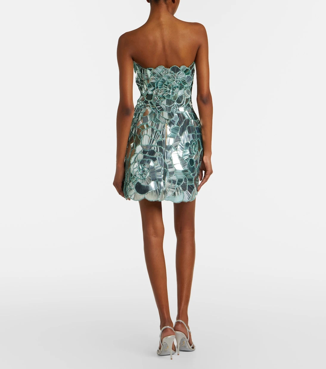 Oscar de la Renta - Sequined bustier dress