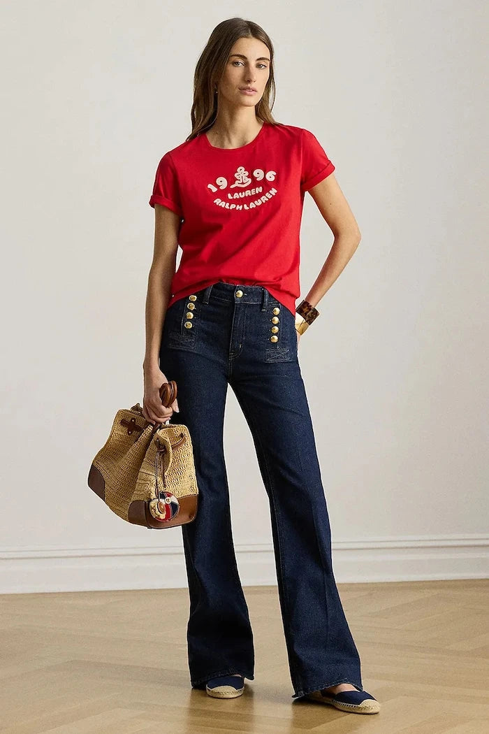 Lauren Ralph Lauren тениска дамски от памук