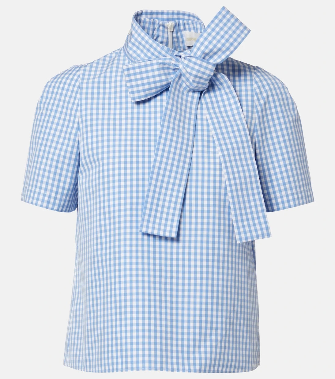 Shushu/Tong - Bow-detail gingham cotton top