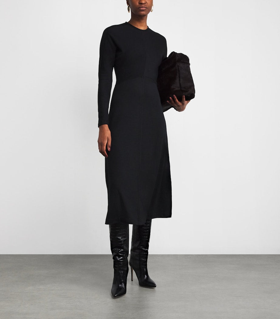 Joseph Black Jersey Midi Dress