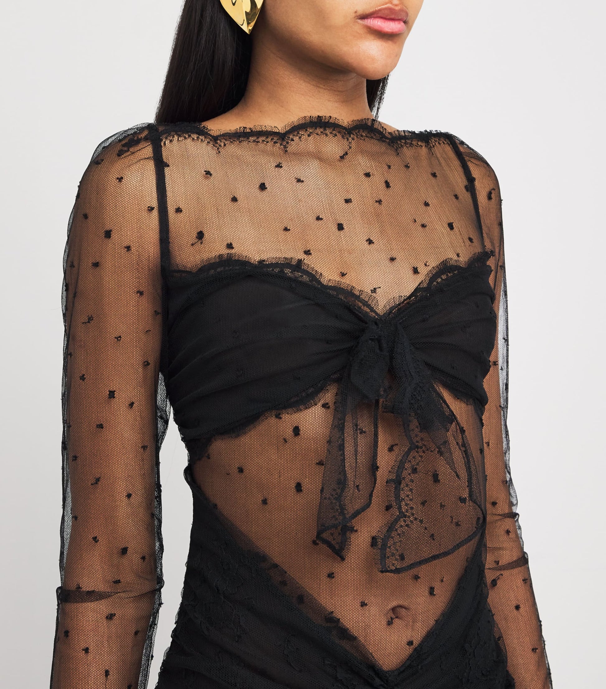Sheer Lace Maxi Dress