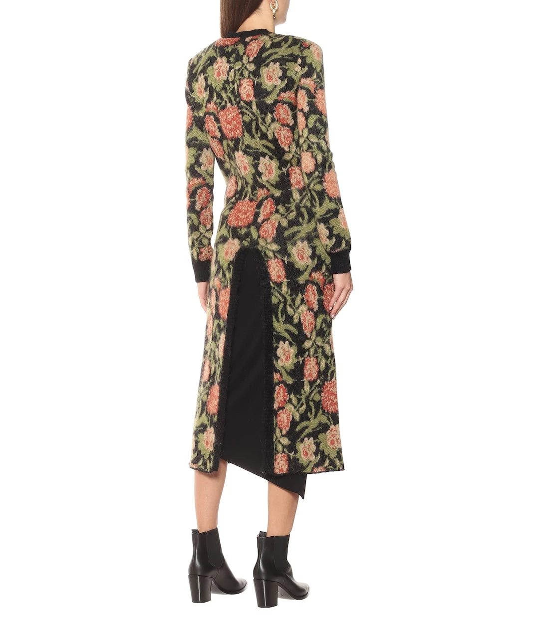 Rabanne - Floral mohair-blend maxi cardigan