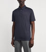 Navy Cashmere Polo Shirt
