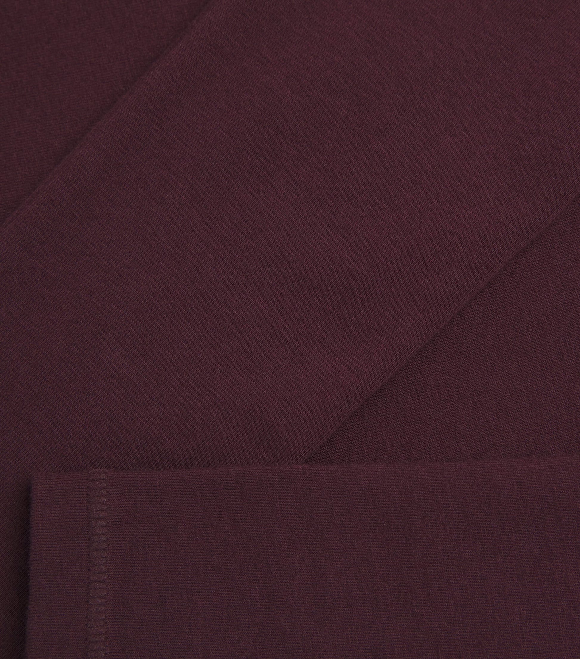 Skims Burgundy Cotton Jersey Long-Sleeve T-Shirt