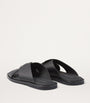 Prada Saffiano Leather Crossover Sandals